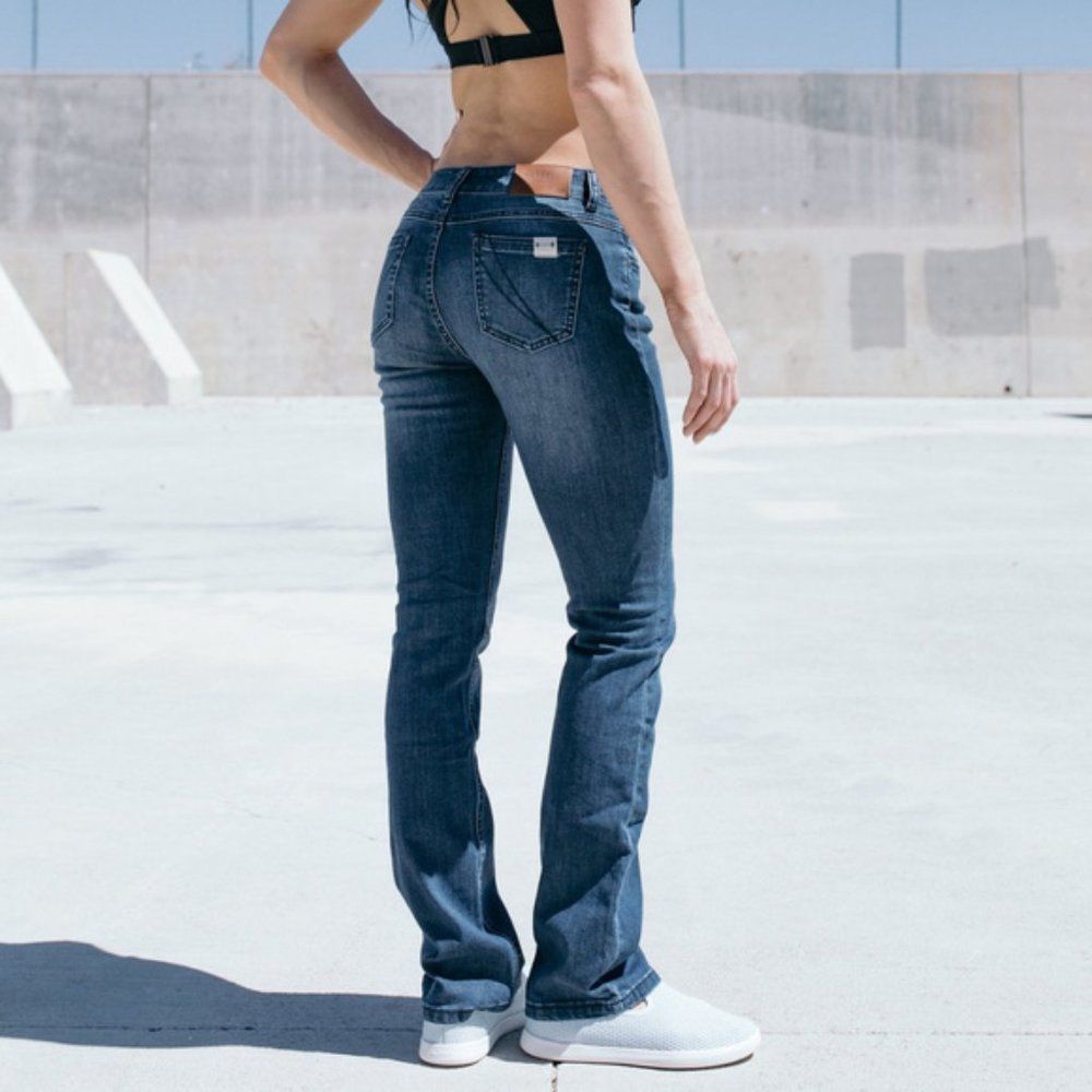 BARBELL APPAREL Women's Boot Cut Fit Jeans